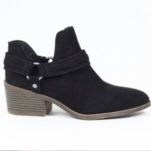 Fergalicious by Fergie Black Suede Western Boots Size 7 5